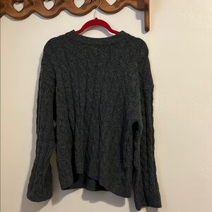 Gray Cable Knit Sweater